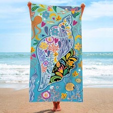 Sea Shell Flower Beach Towel Microfiber Pool Bath Towel for Kids/Girls Summer