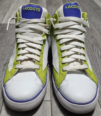 Lacoste Shoes Mens 11.5 Esteban JT Leather White Green Alligator Logo 0014927979