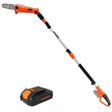 GARCARE Pole Cordless Chain Saw 20V 8 Inch Electric Saw for Tree Trimming 2.0Ah