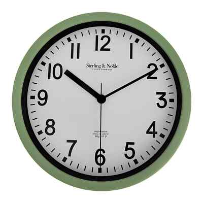 Mainstays Basic Indoor 8.78'' Sage Analog Round Modern Wall Clock