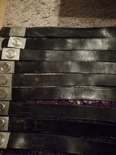 ORIGINAL NVA GÜRTEL SCHWARZ DDR HOSENGÜRTEL LEDERKOPPEL LEDER OSTALGIE Gebr..