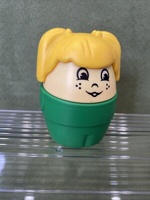 Step 2 Chunky People XL Toddle Tots Toy Green Girl Figurine 1990s JUMBO 3.5 