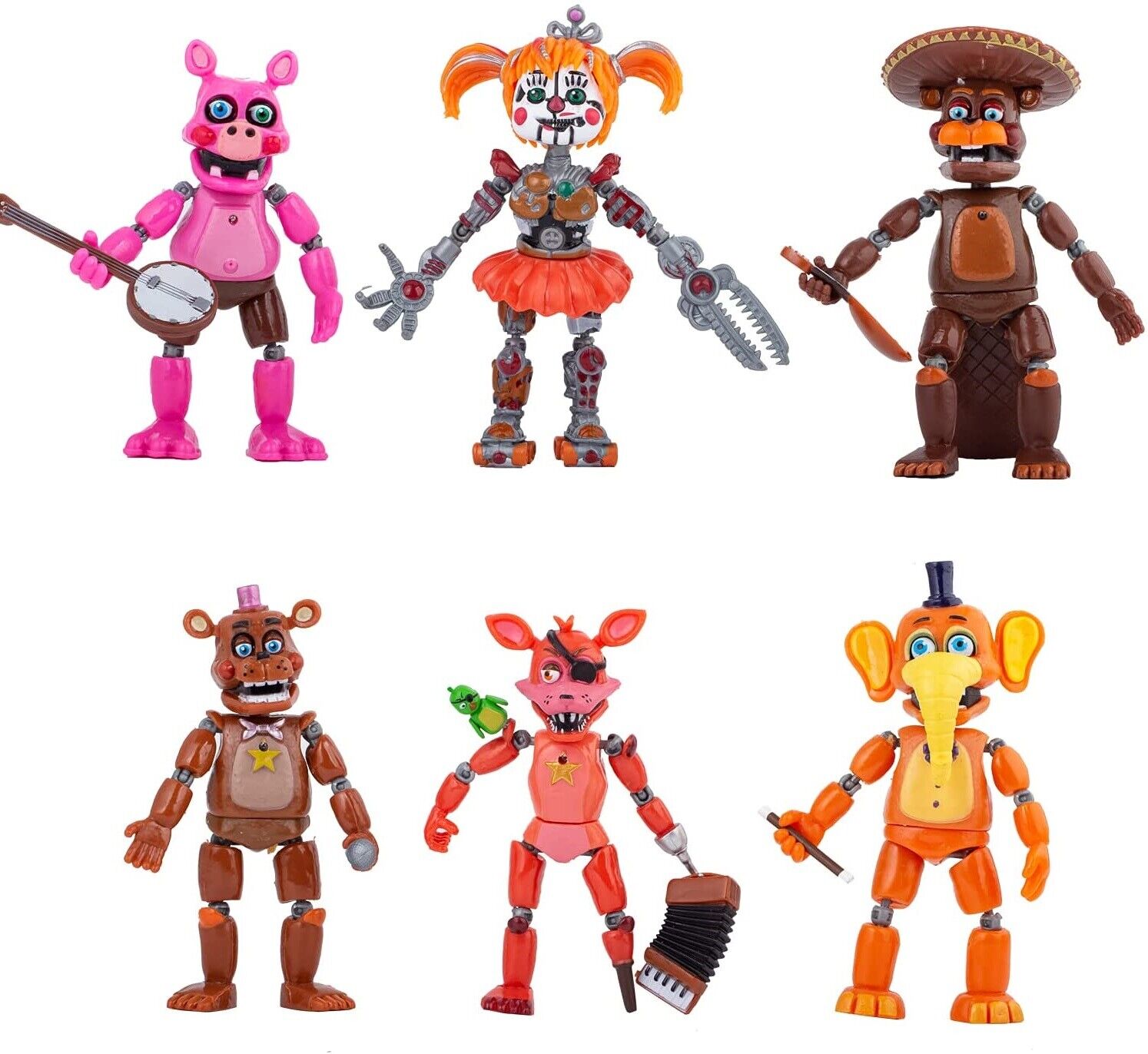 Michellecmm 6PCS A Set Fnaf Five nights at freddy's #39;s 10cm Action  Figures Children Toys Gift