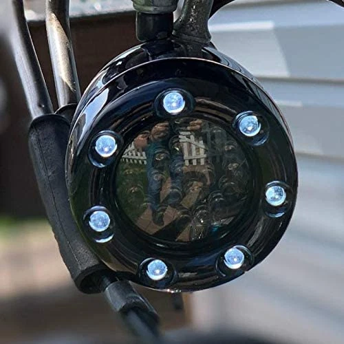 Eagle Lights 2" Harley LED señales de giro delanteras blanco funcionamiento DRL anillo de ajuste negro Foto 3 de 4