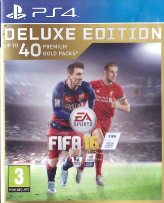 FIFA 16 Deluxe Edition Sony PlayStation 4 PS4 Fußball Fußball Spiel