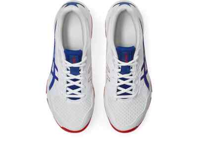 ASICS GEL-ROCKET 11 1073A065 105 White Asics Blue Volleyball Shoes