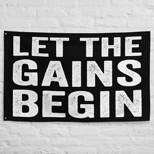 Home Gym Flag - Weightlifting Motivation Banner - Fitness Decor