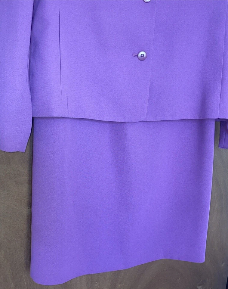 Conjunto de chaqueta de vestir de colección informal forrado en esquina púrpura orquídea talla 8 Foto 3 de 4