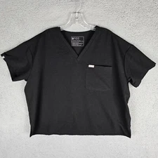 Figs Top Women's Large Black Catarina Chest One Pocket