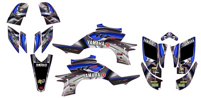 ENARUI Graphics Kit Stickers For Yamaha YFZ450 2003-2008 - Full Decal Set, Red Design, 3M Adhesive
