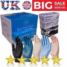 1000 DISPOSABLE NITRILE VINYL LATEX POWDER FREE BLUE CLEAR PREMIUM WORK GLOVES
