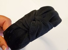 Female Retro Knitting Headband Solid color Knotted Hairband Head Hoop Black