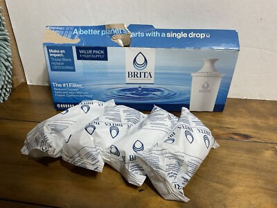 Brita Pitcher White Standard Replacement Water Filters 4 Pack