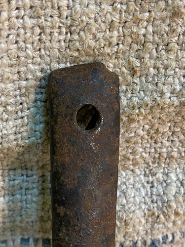Vintage small tin metal iron scoop spoon kitchen tool. - Picture 10 of 11