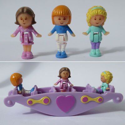 Mini Polly Pocket Teeter-Totter Pals Wippe 100% Komplett Bluebird