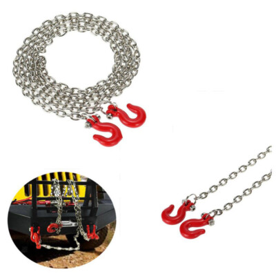 Vbestlife RC Anhänger Kit Für 1/10 Modellautos – Metallhaken, Abschleppkette, Schäkel, Für SCX10, CC01, D90