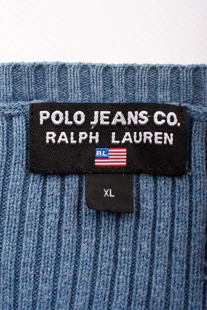 Ladies Polo Jeans by Ralph Lauren Classic Vintage Jumper Size XL