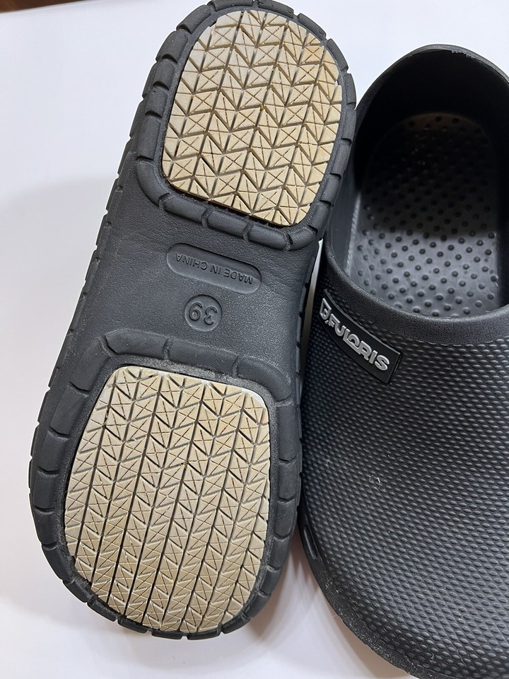 Men's Fuloris Chef Nurse Work Shoes Clogs NonSlip Soles Black Size 8