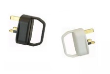 UK 13 AMP EASY PULL PLUG WITH HANDLE RE-WIREABLE EASY GRIP Black/White
