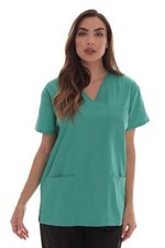 Just Love Solid Scrub Top for Women with Pockets and V-Neck - Comfortable and