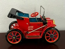 Vintage Trade Mark Modern Toys Lever Action Tin Litho Car Patent No. 27579