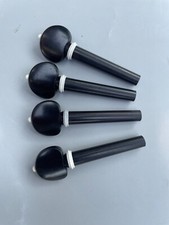 Yinfente 1set 4pcs Violin Pegs With Bone Decoration Ebony wood Tune Pegs