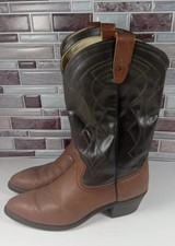 Texas All American Made In USA Leather Brown Western Style Boots Size 10D 5101