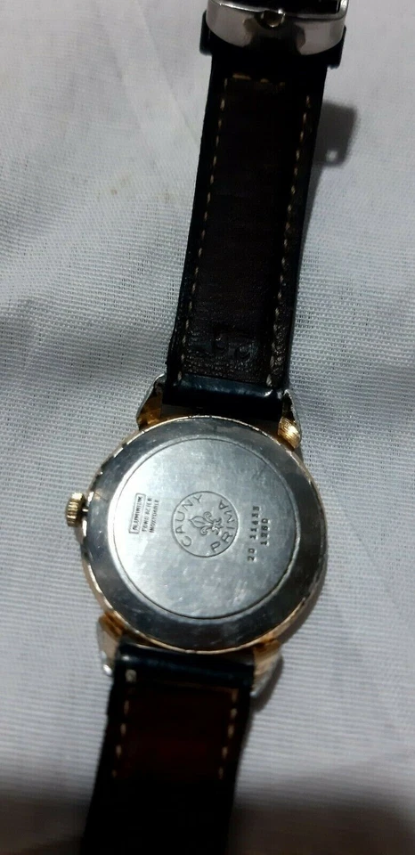Reloj suizo Cauny Prima 39 mm excl. Tacos Crown oversize guilloche garra de cangrejo Foto 3 de 4