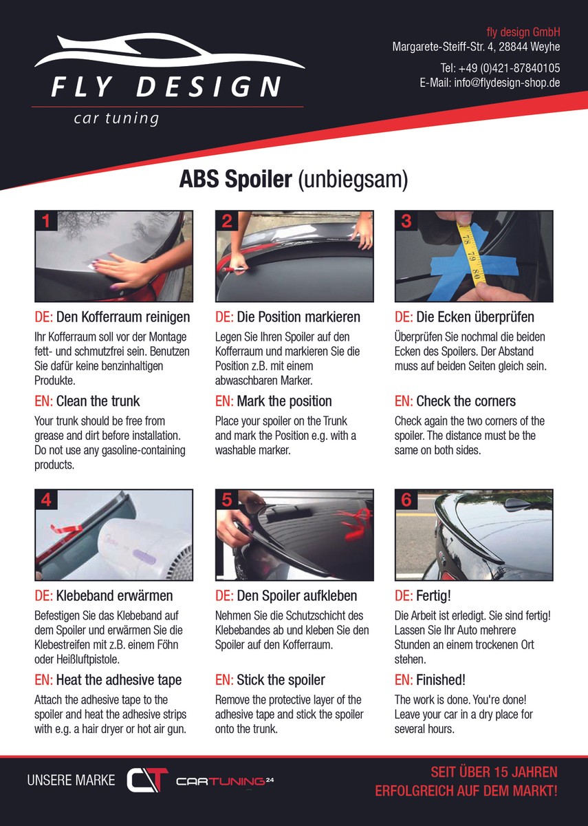 PASSEND FÜR MERCEDES Benz Tuning W211 Spoiler Heckspoiler LACK