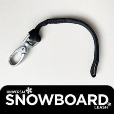 Universal Fit Snowboard Leash Snowboarding for Boot Binding Safety Strap Clip On