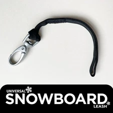 Universal Fit Snowboard Leash Snowboarding for Boot Binding Safety Strap Clip On