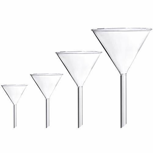 4 Piece Lab Glass Funnel Set Borosilicate Reusable High Temperat