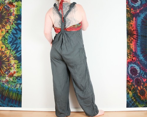 Haremslatzhose Hippie Bohemian Baggy Uni Jumpsuit - Brandneu von Bare Canvas - Bild 35 von 44