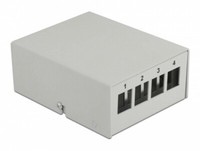 Delock Keystone Patchpanel 4 Port Grau