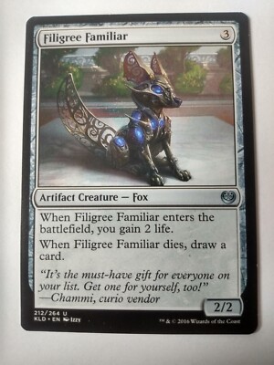 Filigree Familiar Kaladesh Magic MTG Artifact Creature CARD 1x (212/264)  Magic | eBay