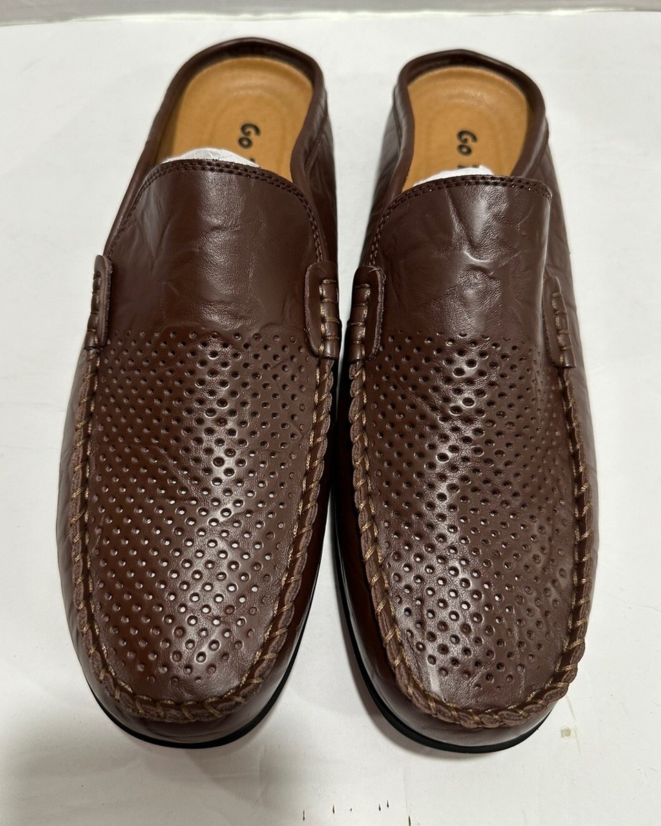 Go Tour Men's Premium Genuine Hand-made Leather Casual Slip on