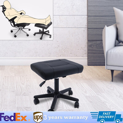 Office Foot Stool with Wheels, Height Adjustable Rolling Leg Rest Adjustable
