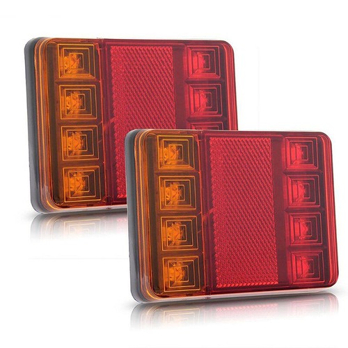 1X Waterproof 8 LED Trailer Light Rear Tail Lamp 12V DC Car Truck Boat Caravvm - Picture 7 of 8