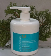 100% Authentic New Moroccanoil Weightless Hydrating Hair Mask with pump 16.9oz