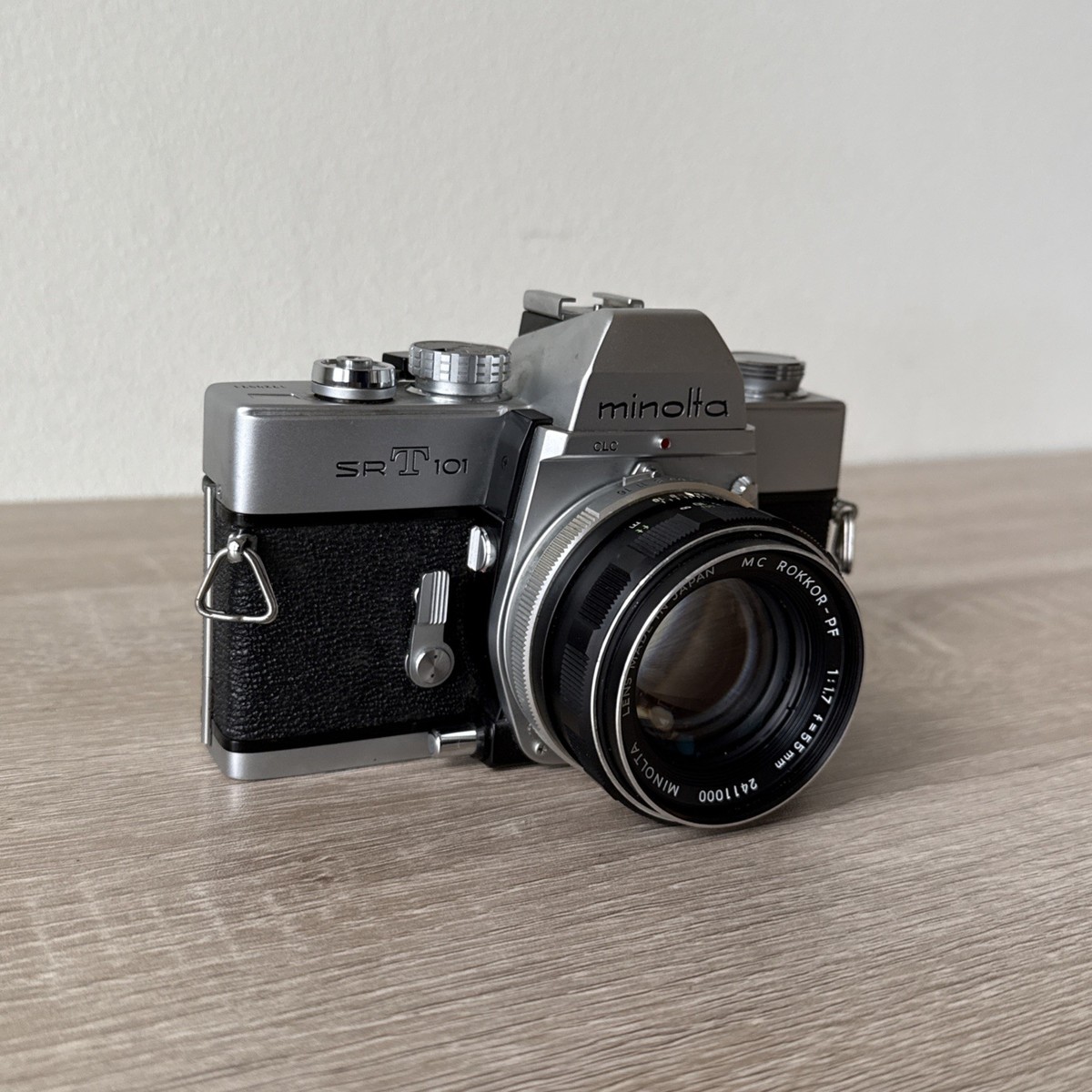 Minolta SRT 101 w/ MC Rokkor PF 55mm f/1.7 Prime Lens Japan