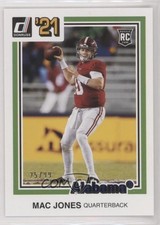 2021 Panini Chronicles Draft Picks Donruss Retro Blue 25/99 Mac Jones #40 1v3