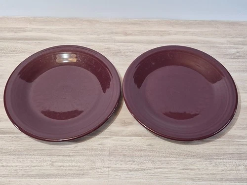 Fiestaware Fiesta Claret Burgundy Dinner Plates 10.5” Set of 2 ~Nice!