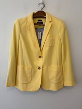 Talbots Aberdeen Yellow Two Button Blazer Jacket Size 12P Petite
