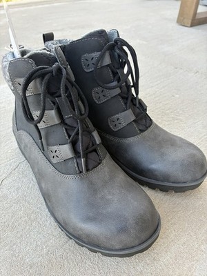 JBU by Jambu Memory foam Grey ankle boots with lace up front, Size 7.5