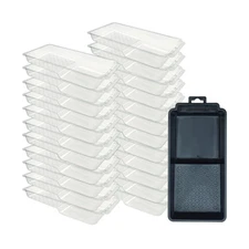 4 Inch Paint Roller Tray Set with 23 Disposable Paint Tray Liners |... Fast Ship