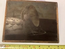 UNIQUE ~Jodrell Bank Lovell Telescope Original Copper Etching Print Plate