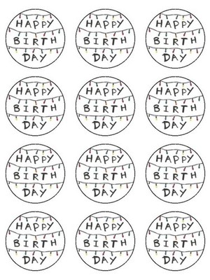 12 x Stranger Things Happy Birthday 2'' VORGESCHNITTENE PREMIUM Reispapier Kuchen Topper