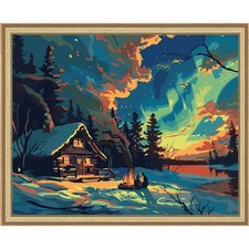 Winnie  s Picks Northern Lights, Kit  Frame Paint by Number Kit