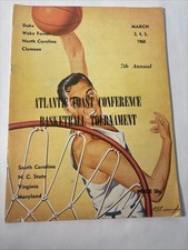 RARE 1960 7th Annual Atlantic Coast Conference Basketball Tournament program