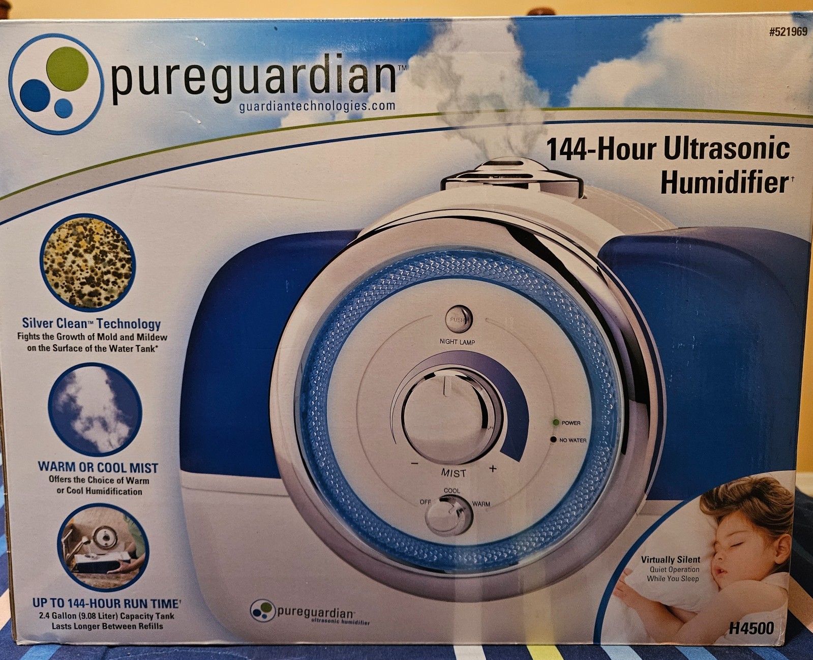 PureGuardian H4500 Ultrasonic Warm/Cool Anti-Germ Mist 120ho